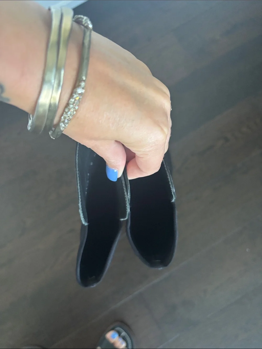 Black Over-the-Knee Block Heel Boots